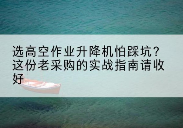 呼图壁高空作业升降机厂家推荐-选高空作业升降机怕踩坑？这份老采购的实战指南请收好